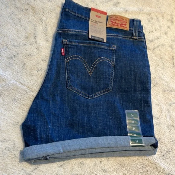 Levi's MID-LENGTH  Blue Jean Shorts - 34 - Picture 9 of 10